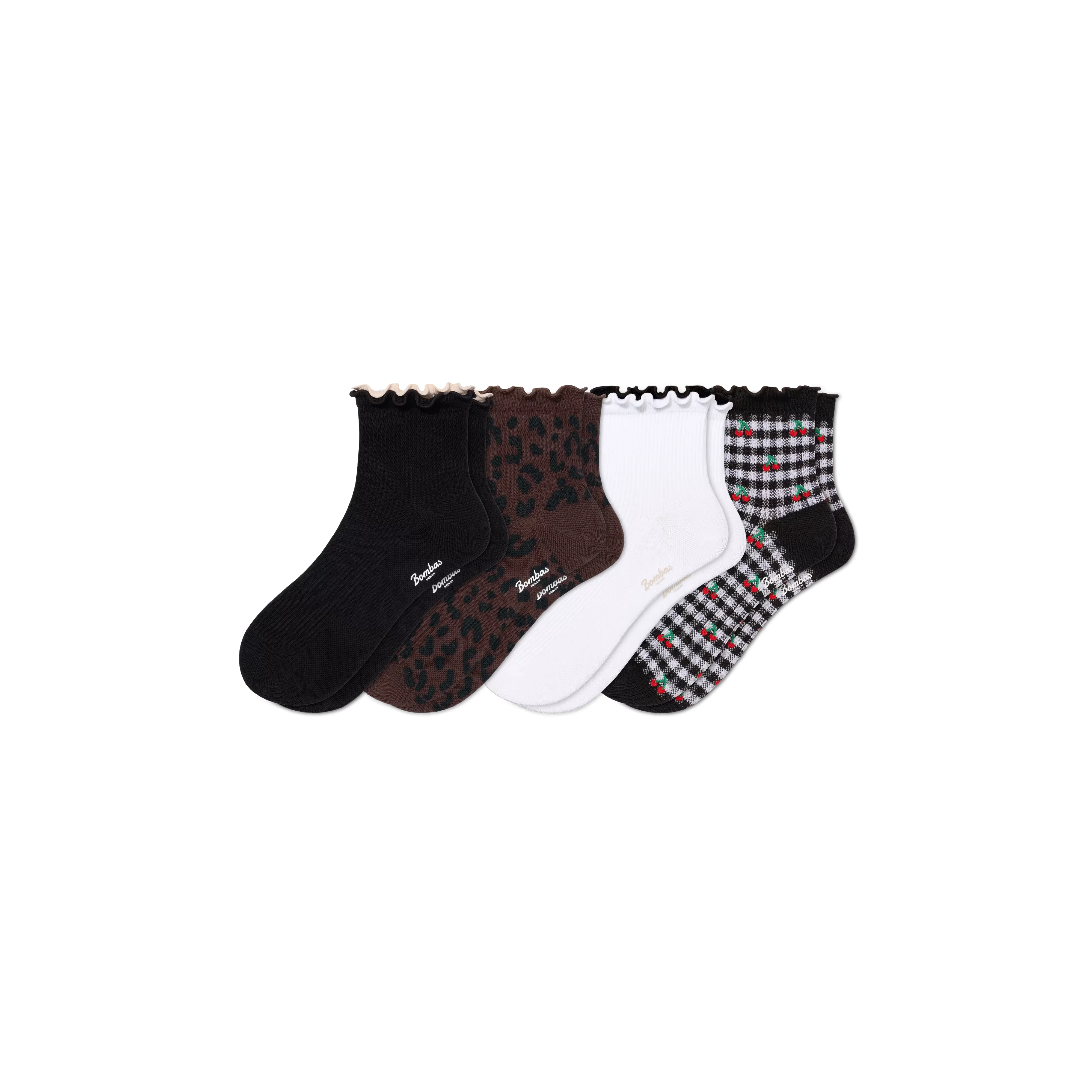Women’s Ruffle Rib Quarter Sock 4-Pack
